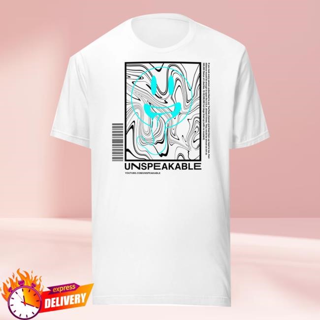 Unspeakable Merch Store White Smiley Swirl Crewneck Sweatshirt