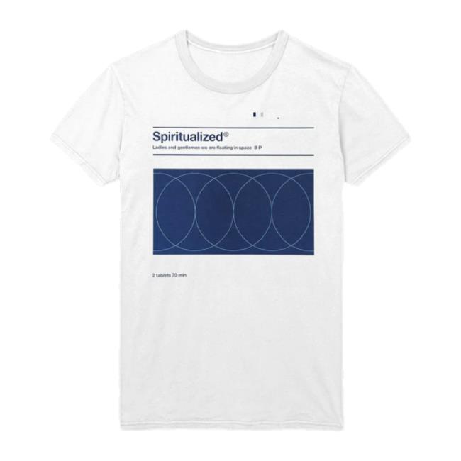 Original Spiritualized Merch Store Ladies & Gentleman White Hoodie Sweatshirt Spiritualized Shop