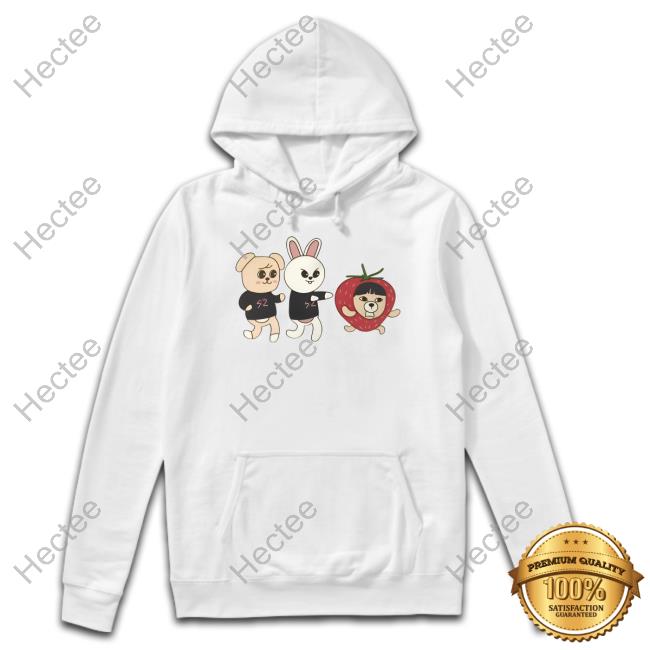 Leebit Puppym Skzoo Trying To Eat Strawberry Chuu Sweater