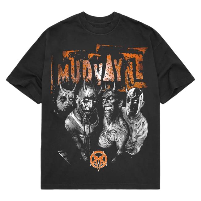 Official Mudvayne Merch Mud Vayne Mutatis Orange Tour Tee Shirt