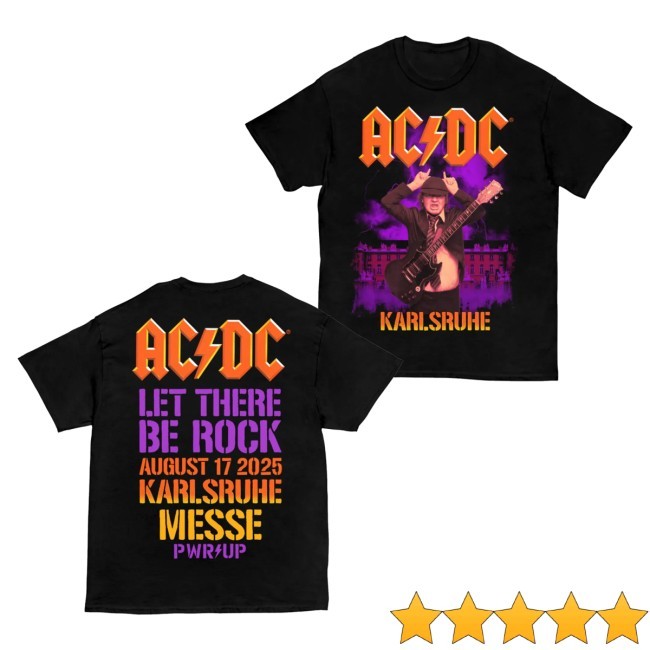Trending Acdc Shop Merch Karlsruhe Pwr Up Event Tour T-Shirt
