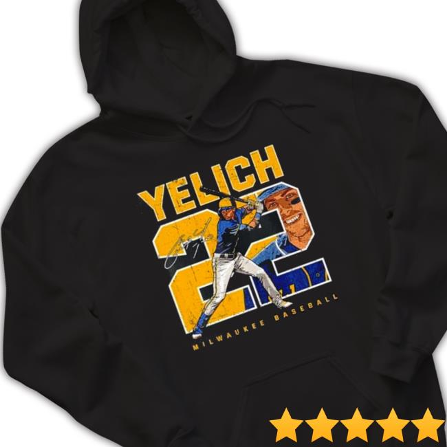 Number And Portrait Christian Yelich Milwaukee Signature Crewneck Sweatshirt