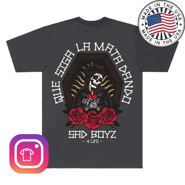Trending Sad Boyz Merch Store Shop La Mata Tee Vintage Black Hoodie Sweatshirt
