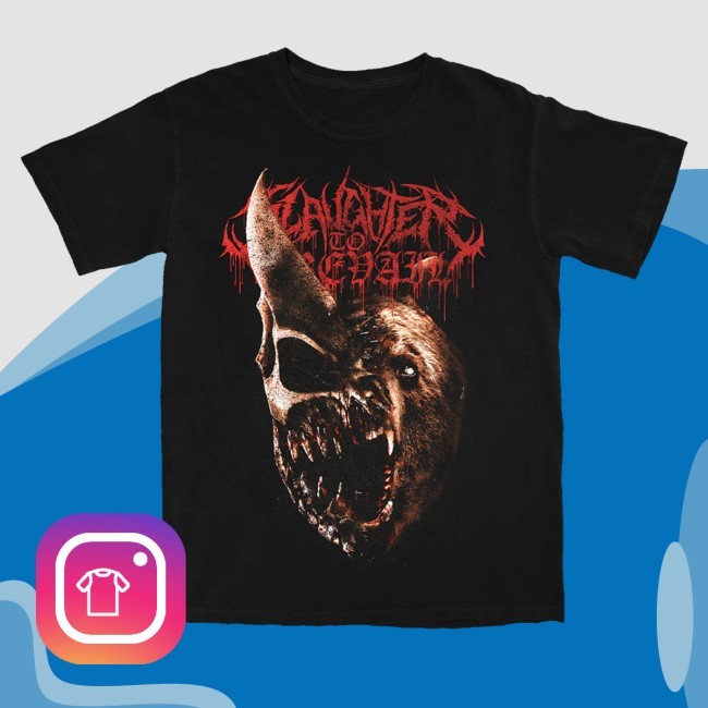 Sumerian Records Merch Slaughter To Prevail Grizzly Skull Crewneck Sweatshirt