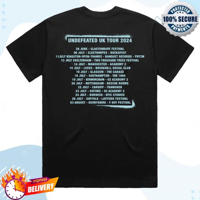 Frank Turner Merch Undefeated Uk Tour New Shirt