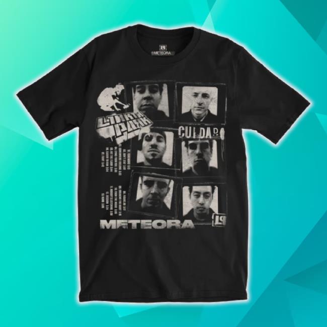 Official Linkin Park Merch Store Meteora Photo Grid Black Hoodie Sweatshirt Linkin Park Shop