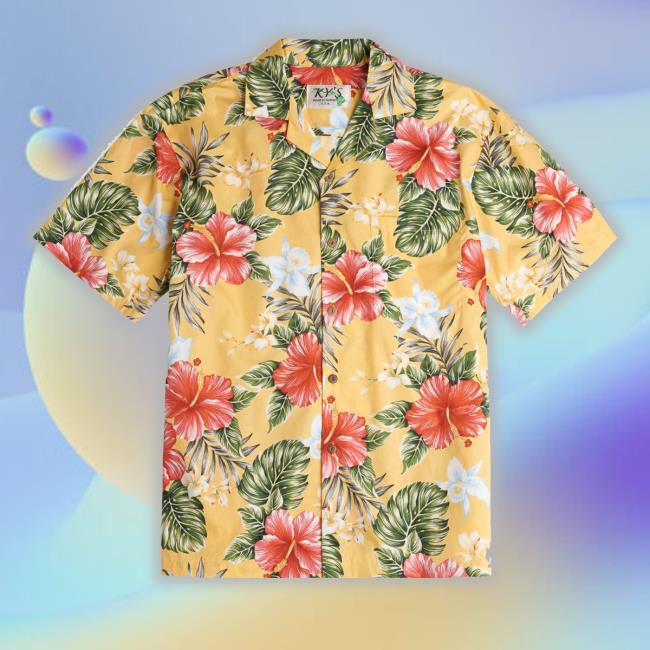 Kahala Hibiscus Yellow Hawaiian Tank Top