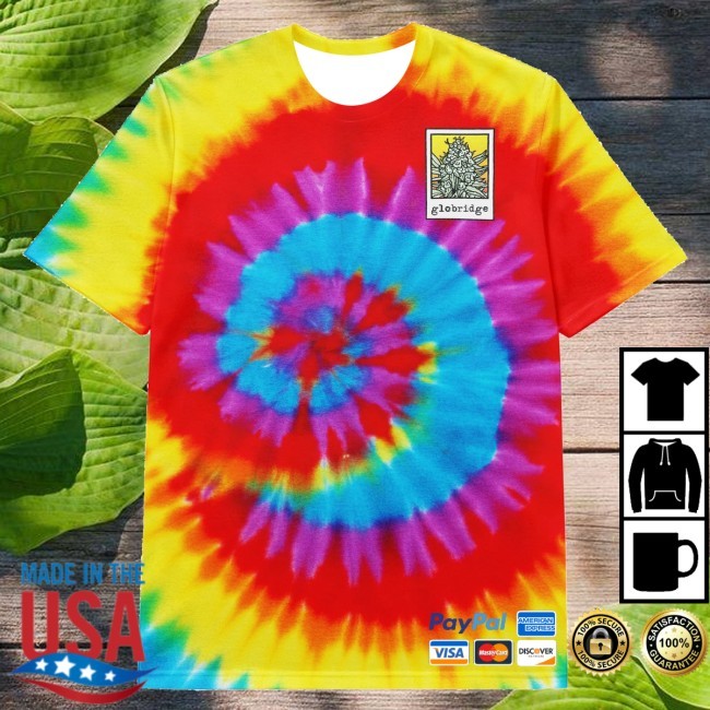 Official Globridge Studio Merch Retro Plant Icons Tie Dye T-Shirt, Hoodie, Tank Top, Sweater And Long Sleeve T-Shirt