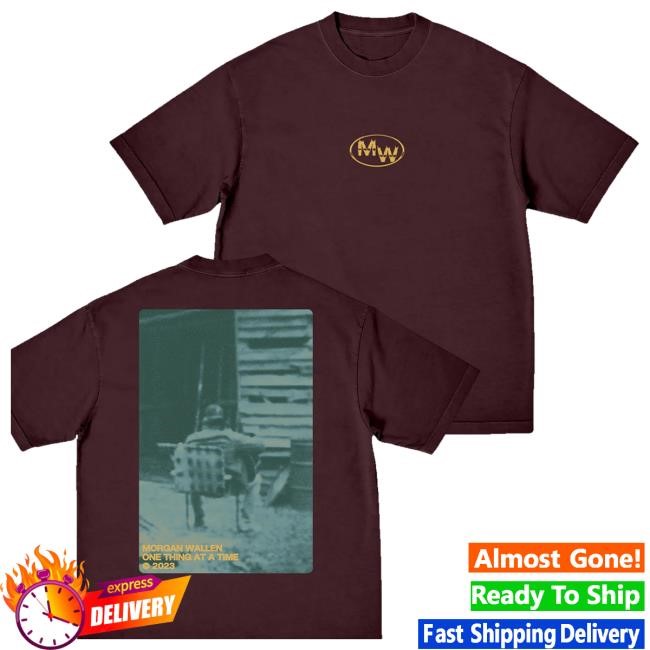 Official Morgan Wallen Merch One Thing At A Time Burgundy Crewneck Sweatshirt