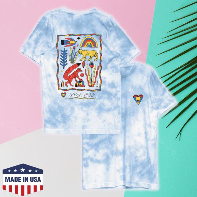 Official Upper Park Clothing Merch Store Hersey Wildlife Tie Dye Classic Shirt White/Sky Blue Upperparkclothing Shop