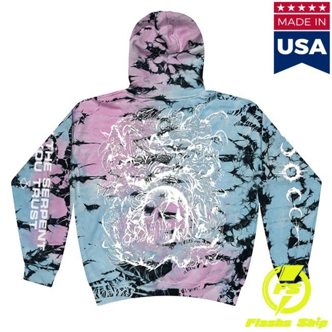 Official Brand Of Sacrifice Merch Serpent Cotton Candy Dye Pullover Shirts
