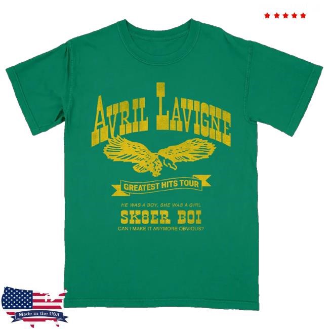 Trending Avril Lavigne Merch Sk8er Boi Green Shirts