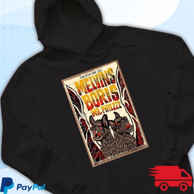 Design Melvins Twins Of Evil Tour 2023 Minneapolis Mn Sept 6 2023 Poster Shirt