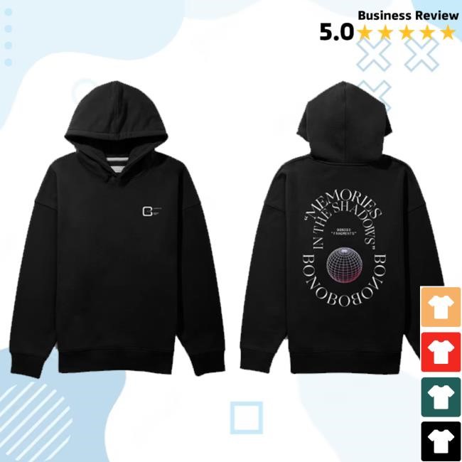 Official Bonobo Merch Memories In The Shadow Black Hoodie
