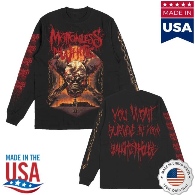Trending Motionless In White Store Merch Slaughterhouse Long Sleeve (Black) Shirts