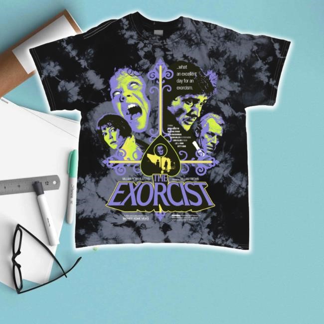 Studiohousedesigns Merch The Exorcist Colorway Unclean Spirit Tie Dye Shirt