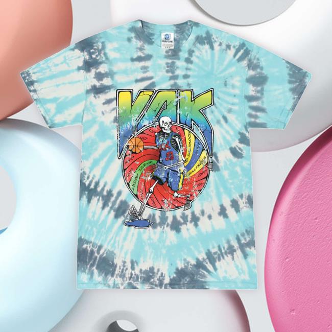 Yak Skeleton Tie Dye Hooded Sweatshirt