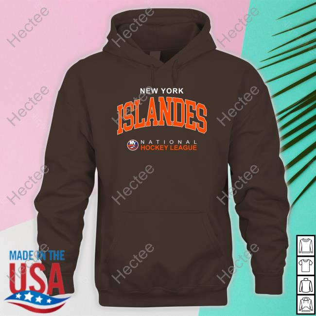Frankie Borrelli Wearing New York Islanders National Hockey League T Shirts