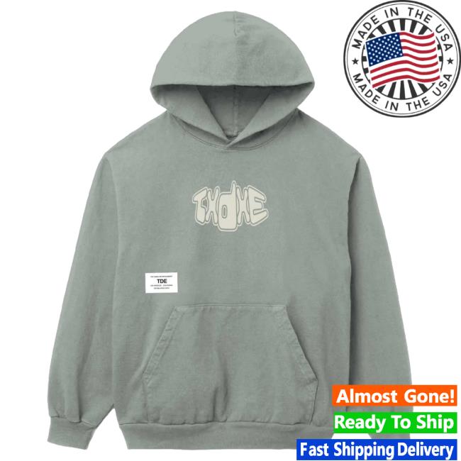 Official Clothing Top Dawg Entertainment Merch Store Txdxe Bubble Popover Sweatshirt (Sage Green)