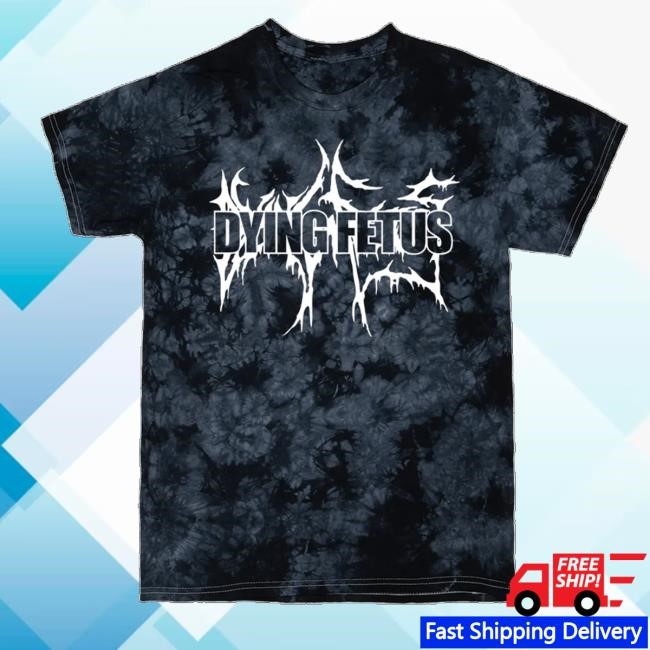 Dying Fetus Band Merch Dying Fetus Dual Logo Black Tie Dye