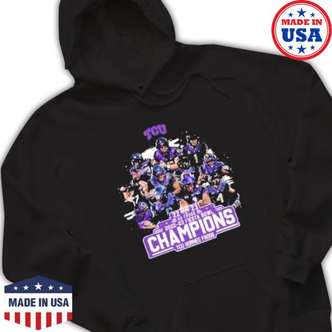 Tcu Horned Frogs 2023 Go Frogs Fiesta Bowl Champions Tee