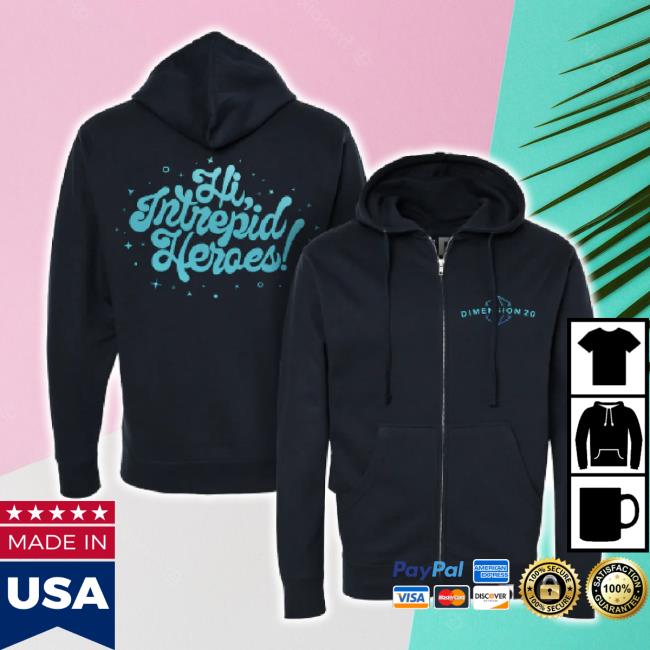 Trending Dropout Merch Store Dimension 20 Logo Long Sleeve Tee (Hi Intrepid Heroes) Dropout Shop