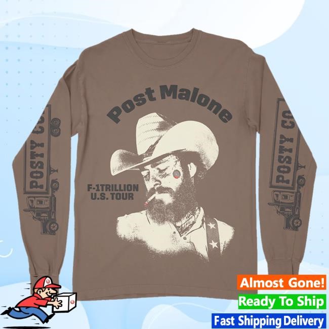 Post Malone Official Shop F-1 Trillion Tour Brown Unisex Sweatshirt