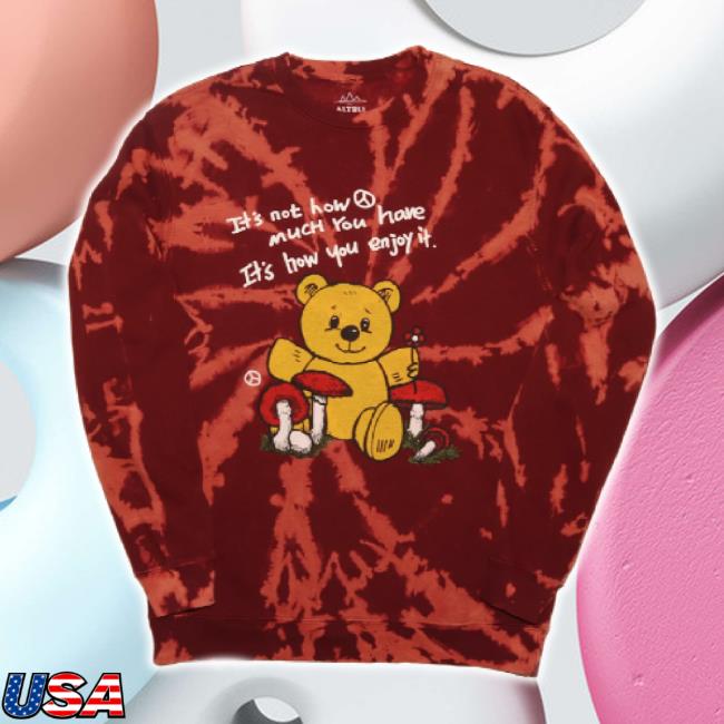 Official Altru Apparel Merch Store Teddy Bear Mushroom Bleach Process Tie Dye New Shirt Altruapparel Shop