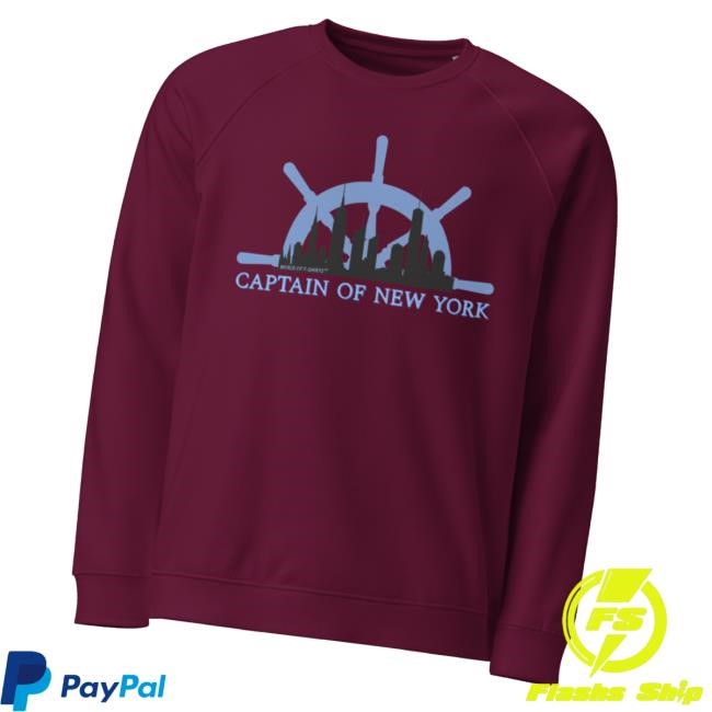 Joshua Block Wearing Captain Of New York Crewneck Sweatshirt
