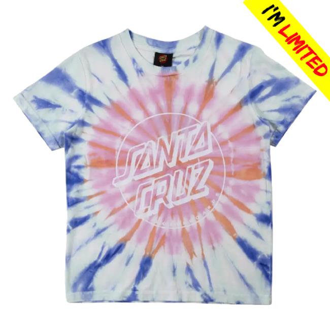 Trending Chances Merch Store Santa Cruz Girls Opus Dot Front Tie Dye Shirts In Multi Tie Dye Chances Shop