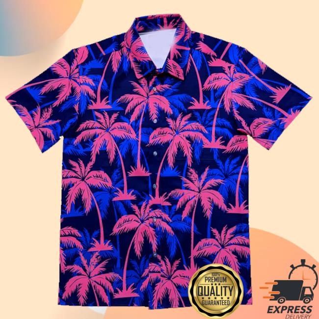 Sleepy Peach Merch The Vaporwave Sunset Button Up Tee Shirt