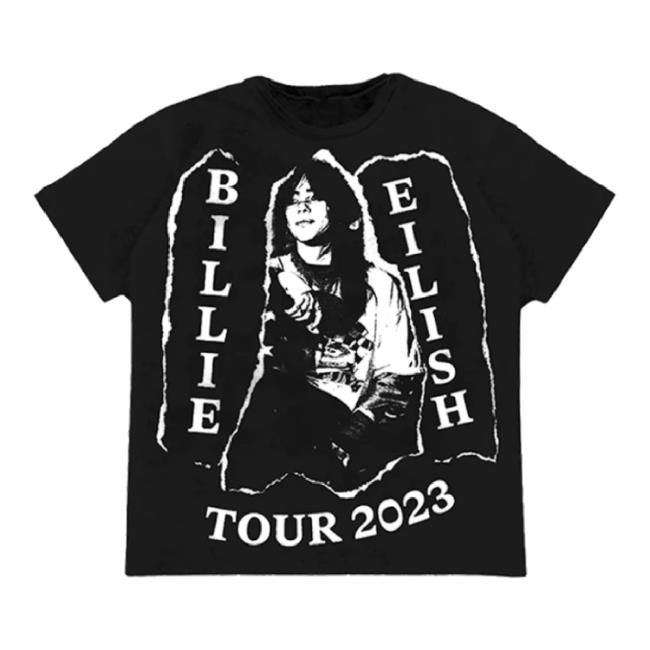 Original Billie Eilish Merch Store Billie Live Black Tour T-Shirt Billieeilish Shop