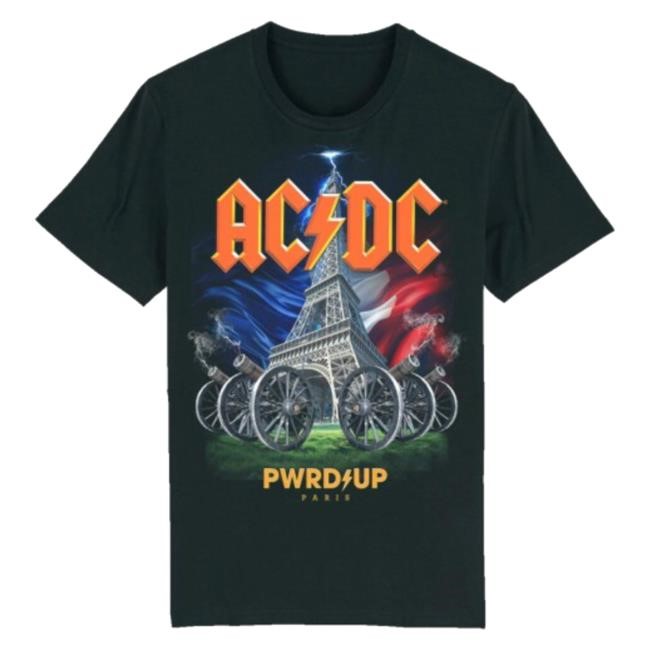 Acdc Store Merch Paris Pwr Up Tour Tee Shirt