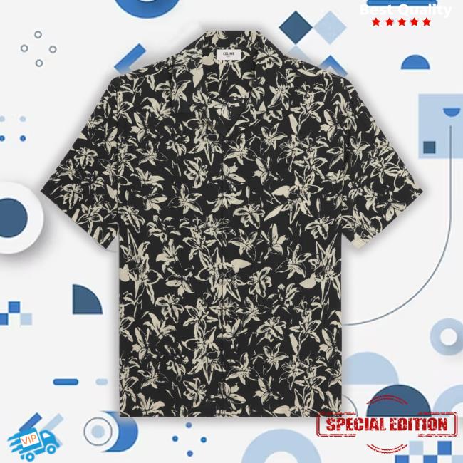 In Printed Viscose Hawaiian Tee Shirt