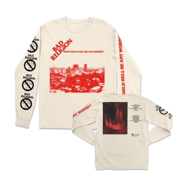 Original Bad Religion Merch Store How Could Hell Be Any Worse Shirt (Ivory) Badreligion Shop