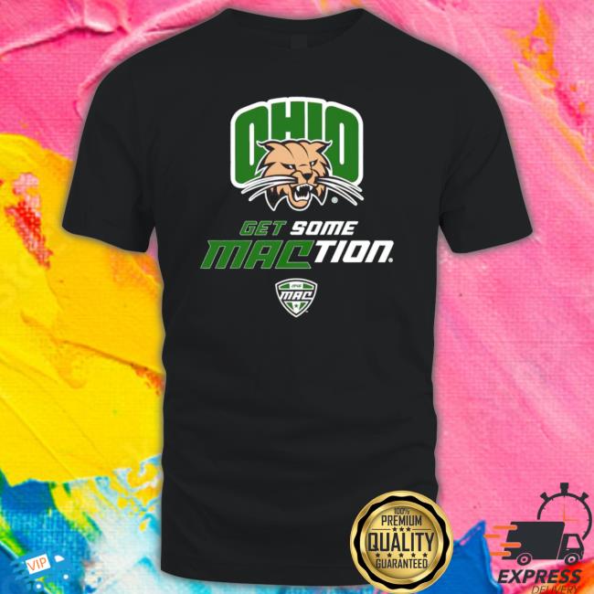 Ohio University Bobcats Ncaa Maction Logo Tee Shirt