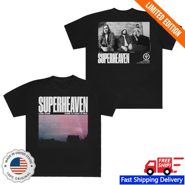 Superheaven Merch Store Long Gone Numb To What Is Real T-Shirt (Black) Funny Shirt