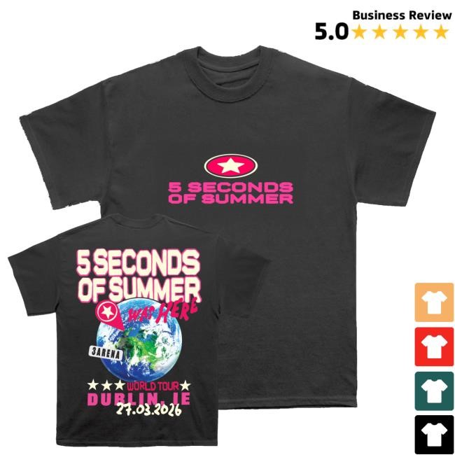 5 Seconds Of Summer Store Shop Merch Store Everyone's A Star! Dublin Event Long Sleeve Shirt
